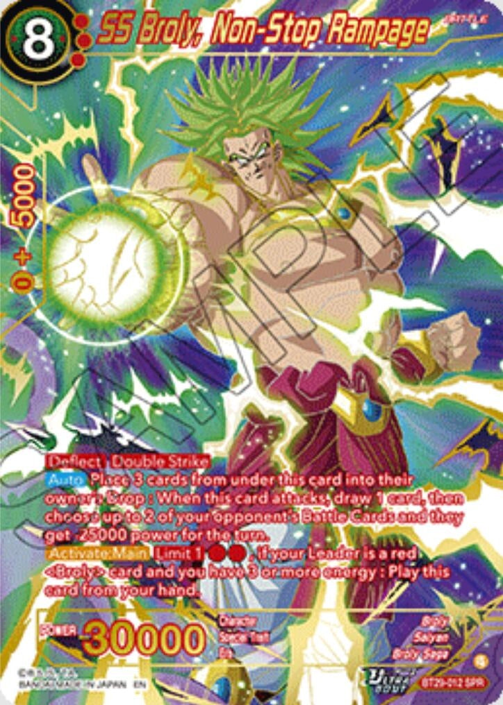 Image for SS Broly, Non-Stop Rampage (SPR) - Dragon Ball Super: Masters