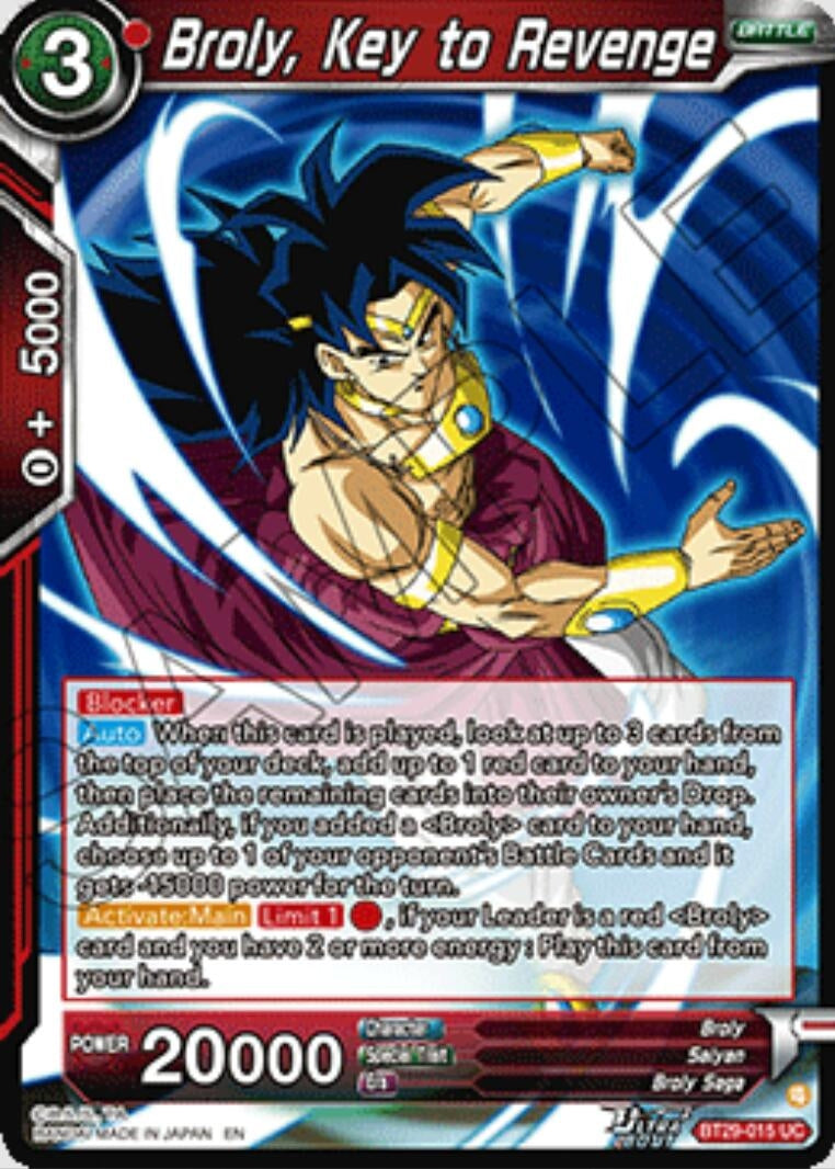 Image for Broly, Key to Revenge - Dragon Ball Super: Masters