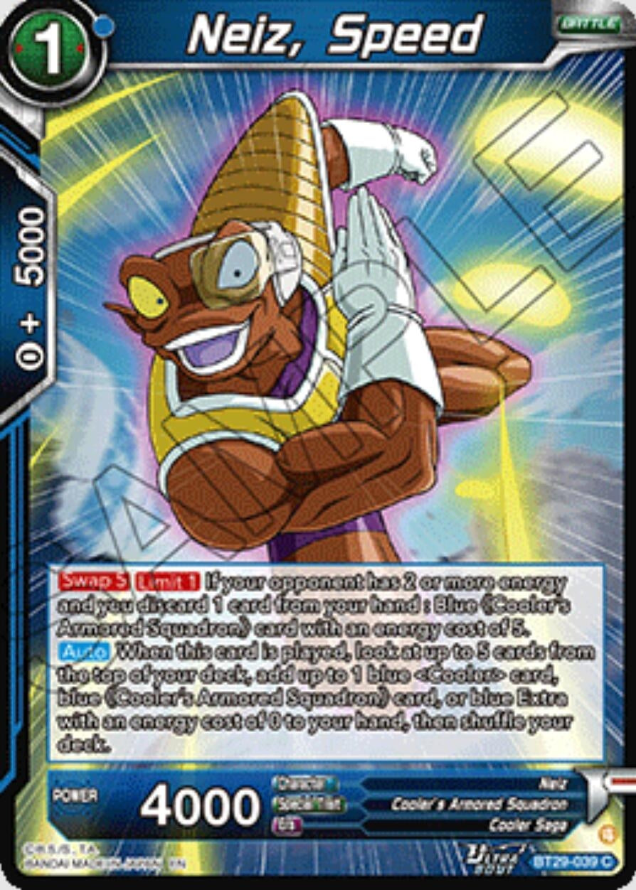 Image for Neiz, Speed - Dragon Ball Super: Masters