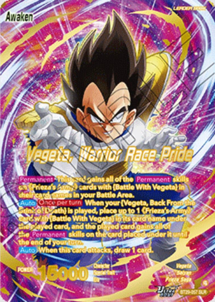 Image for Vegeta // Vegeta, Warrior Race Pride (SLR) - Dragon Ball Super: Masters