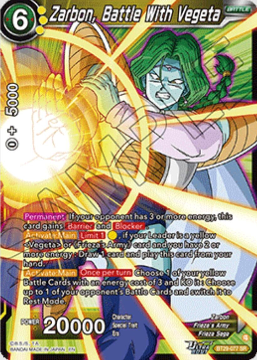 Image for Zarbon, Battle With Vegeta - Dragon Ball Super: Masters