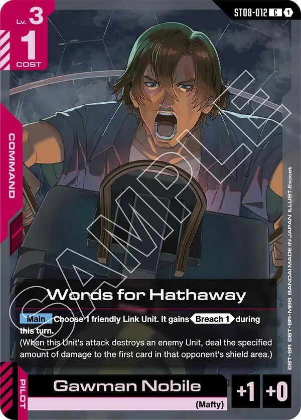 Image for Words for Hathaway - Gundam Card Game