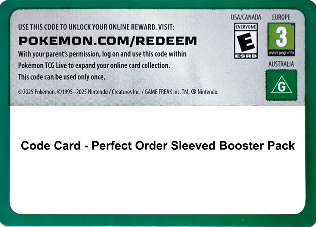Image for Code Card - Perfect Order Sleeved Booster Pack - Pokemon