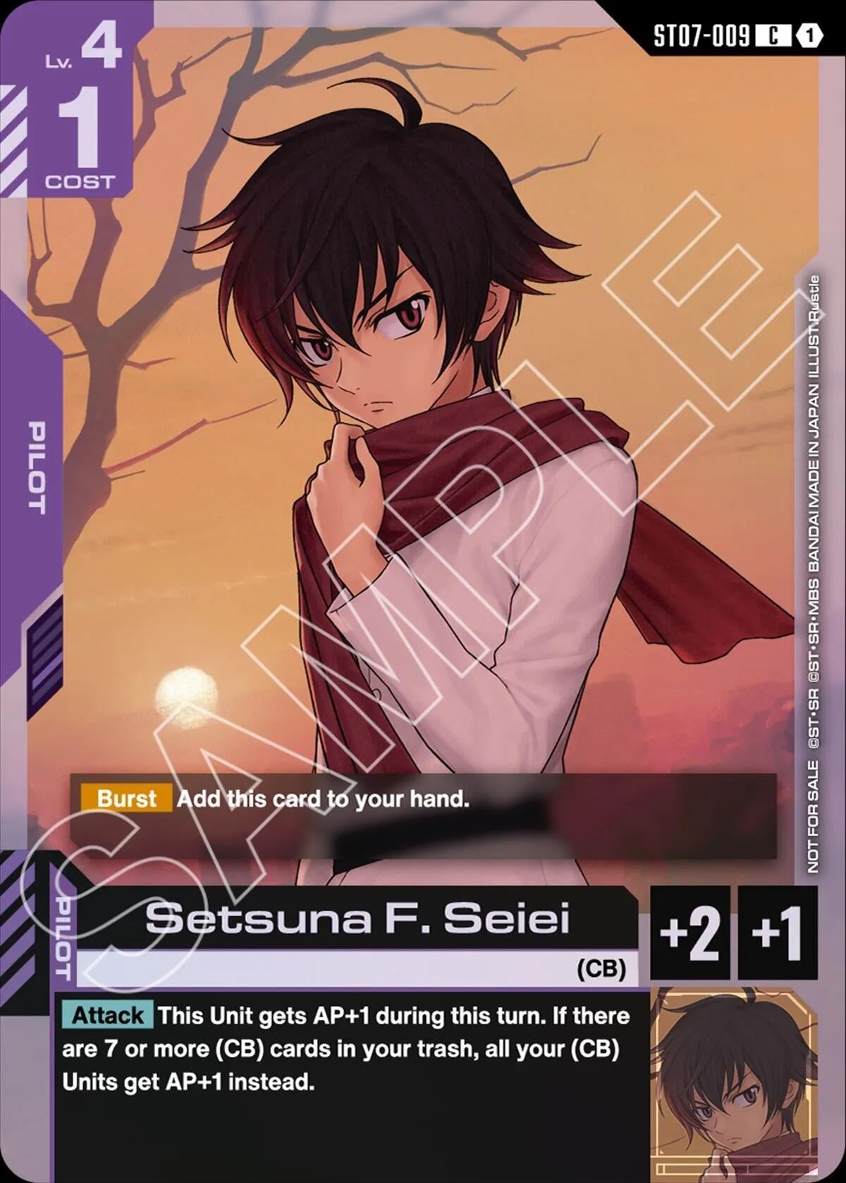 Image for Setsuna F. Seiei (ST07 Release Event) - Gundam Card Game