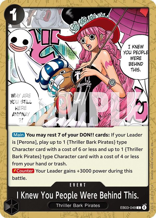 Image for I Knew You People Were Behind This. - One Piece Card Game