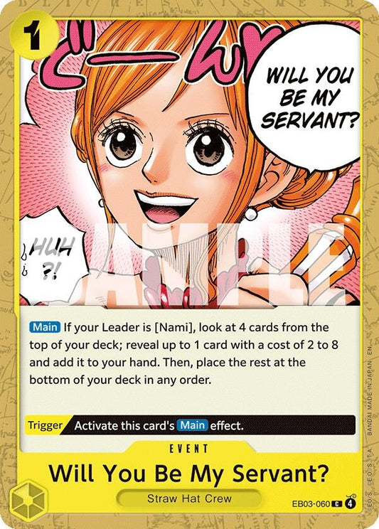 Image for Will You Be My Servant? - One Piece Card Game