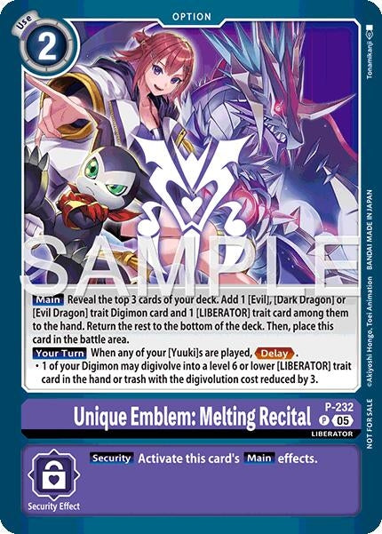 Image for Unique Emblem: Melting Recital (Dawn of Liberator Box Topper) - Digimon Card Game