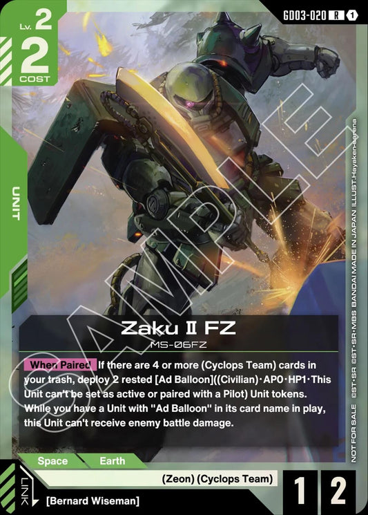 Image for Zaku II FZ (GD03 Release Event) - Gundam Card Game