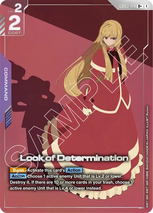Image for Look of Determination (R+) - Gundam Card Game