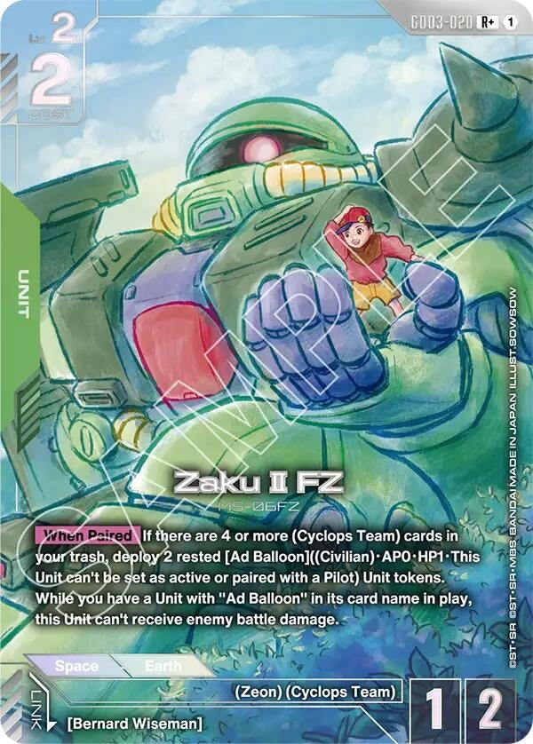 Image for Zaku II FZ (R+) - Gundam Card Game