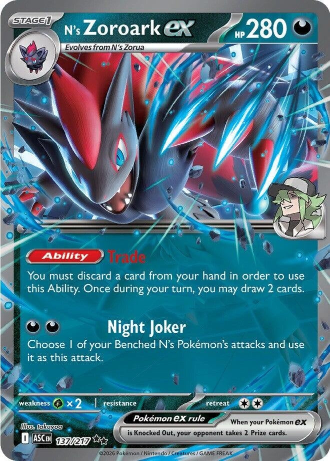 Image for N's Zoroark ex - Pokemon