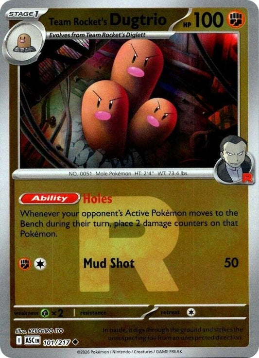 Image for Team Rocket's Dugtrio - 101/217 (Team Rocket) - Pokemon