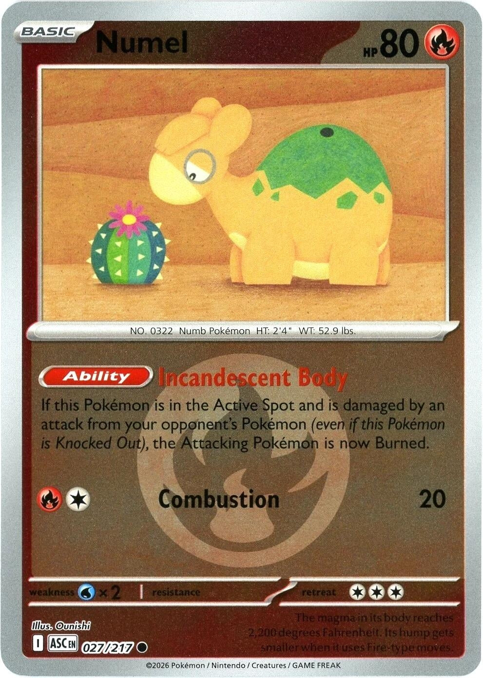 Image for Numel - 027/217 (Energy Symbol Pattern) - Pokemon