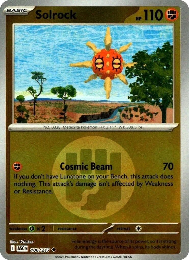 Image for Solrock (Energy Symbol Pattern) - Pokemon