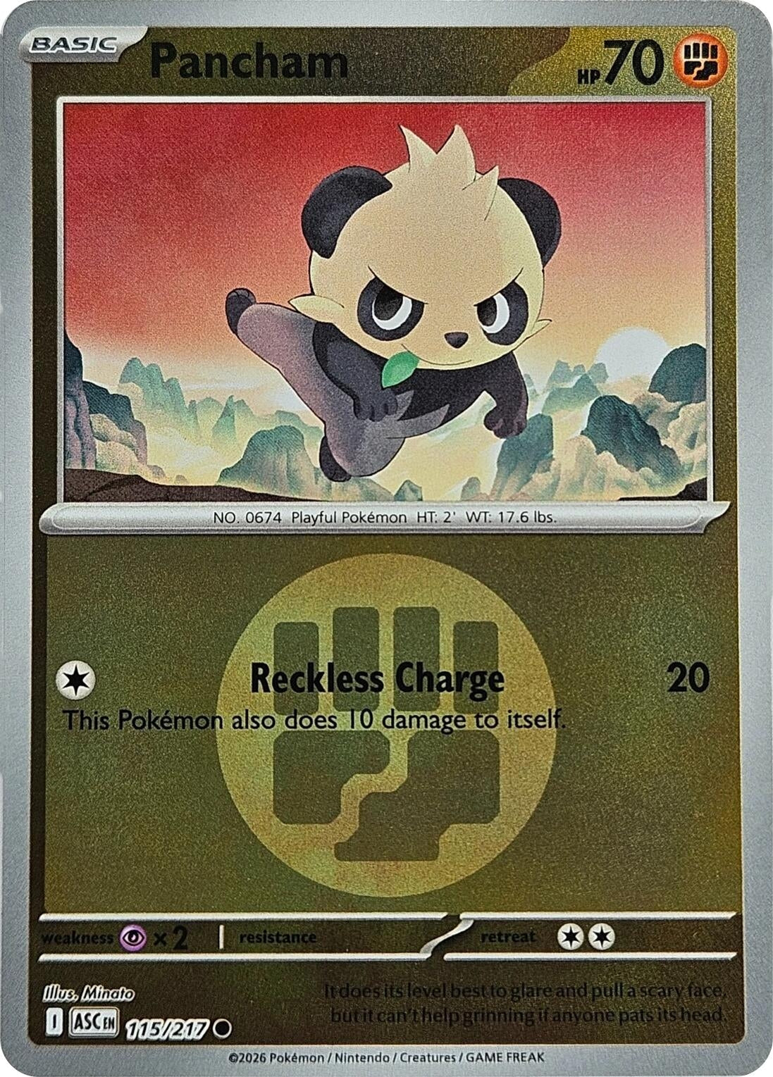 Image for Pancham (Energy Symbol Pattern) - Pokemon