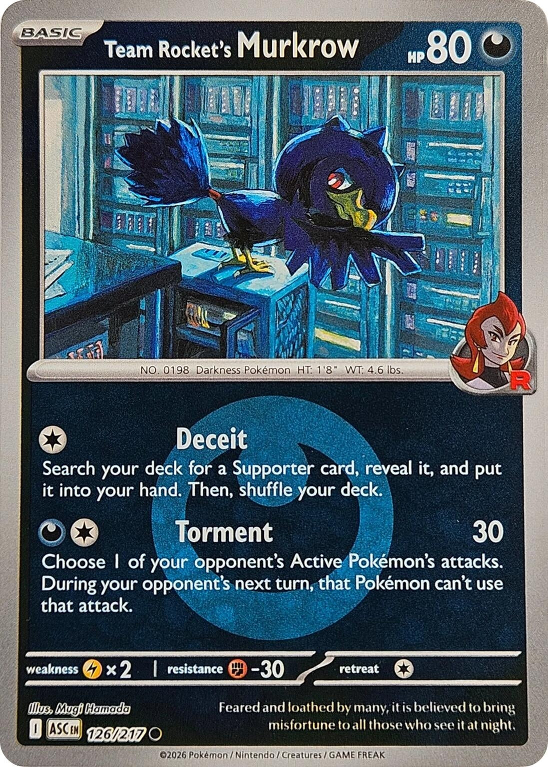 Image for Team Rocket's Murkrow (Energy Symbol Pattern) - Pokemon