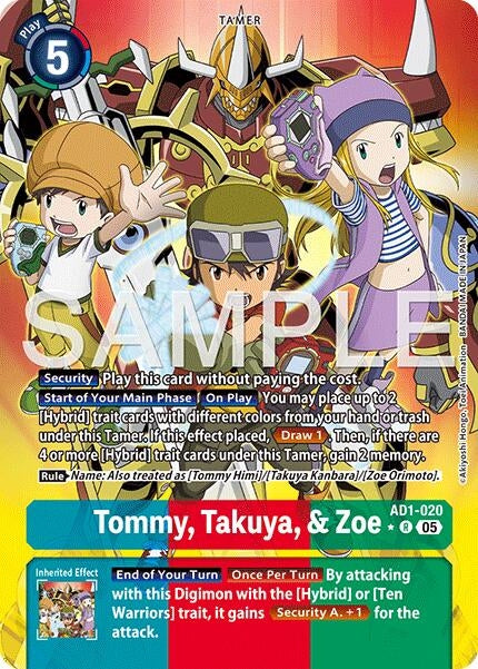 Image for Tommy, Takuya, & Zoe (Alternate Art) - Digimon Card Game