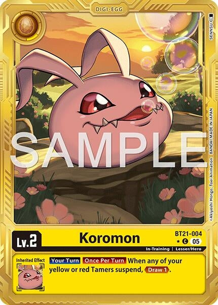 Image for Koromon - BT21-004 (Gold Border) - Digimon Card Game