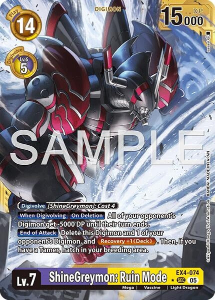 Image for ShineGreymon: Ruin Mode (Gold Border) - Digimon Card Game