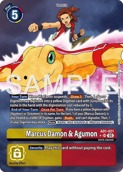 Image for Marcus Damon & Agumon (Alternate Art) - Digimon Card Game