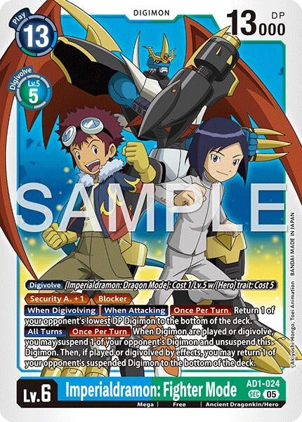 Image for Imperialdramon: Fighter Mode - AD1-024 - Digimon Card Game
