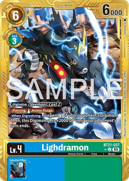 Image for Lighdramon (Gold Border) - Digimon Card Game