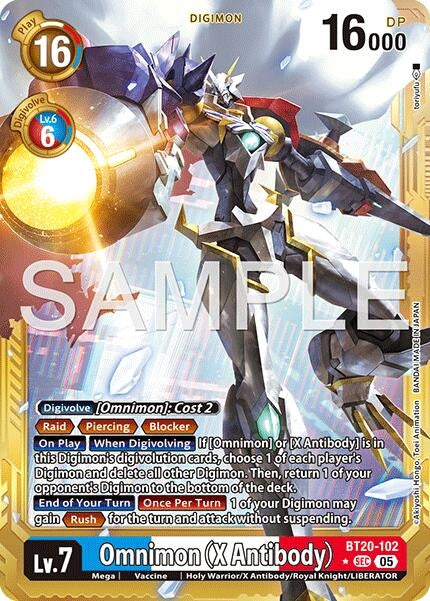 Image for Omnimon (X Antibody) (Gold Border) - Digimon Card Game