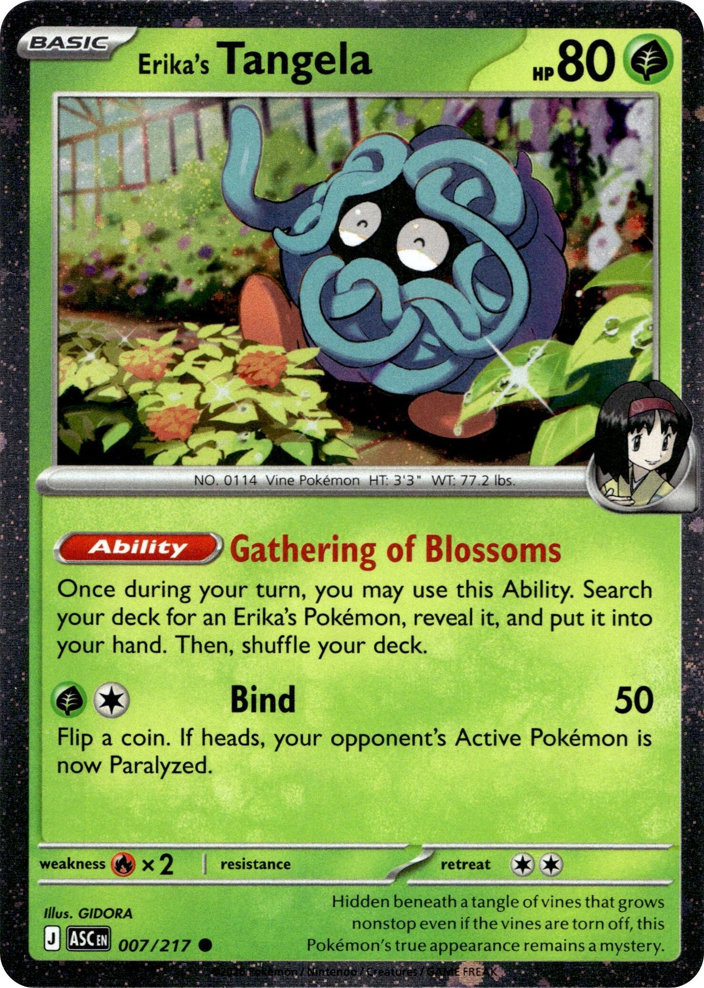 Image for Erika's Tangela - 007/217 (Cosmo Holo) - Pokemon