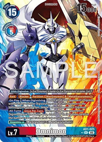 Image for Omnimon - AD1-025 (Alternate Art) - Digimon Card Game