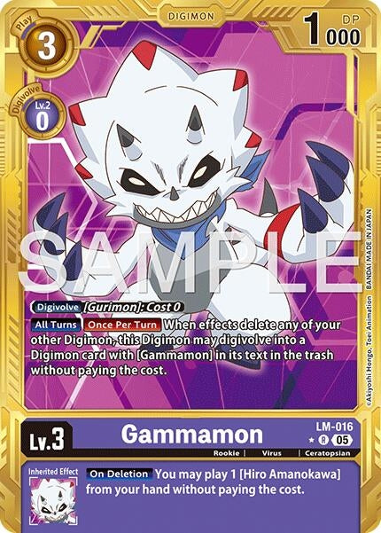 Image for Gammamon - LM-016 (Gold Border) - Digimon Card Game