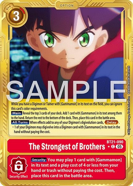 Image for The Strongest of Brothers (Gold Border) - Digimon Card Game