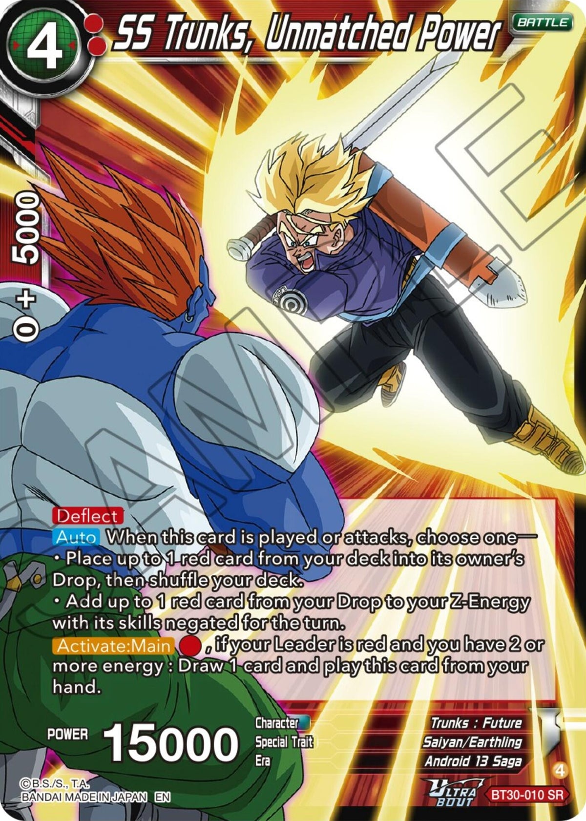 Image for SS Trunks, Unmatched Power - Dragon Ball Super: Masters