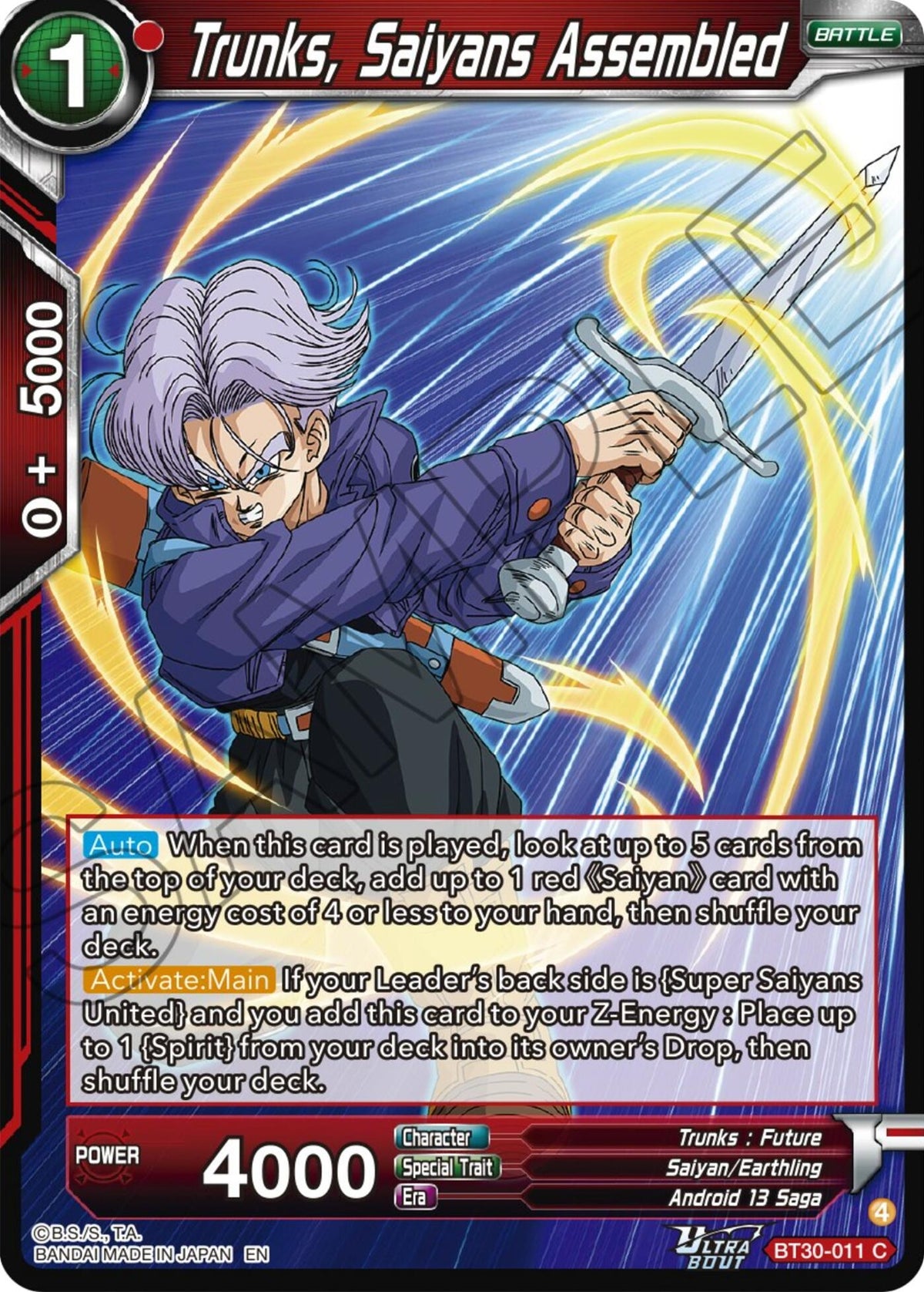 Image for Trunks, Saiyans Assembled - Dragon Ball Super: Masters