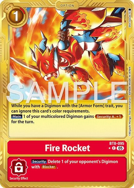 Image for Fire Rocket (Gold Border) - Digimon Card Game