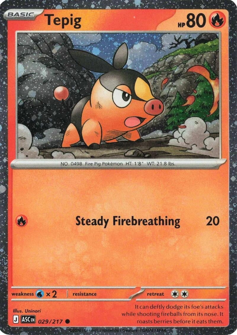 Image for Tepig - 029/217 (Cosmos Holo) - Pokemon