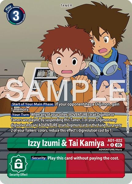 Image for Izzy Izumi & Tai Kamiya (Alternate Art) - Digimon Card Game