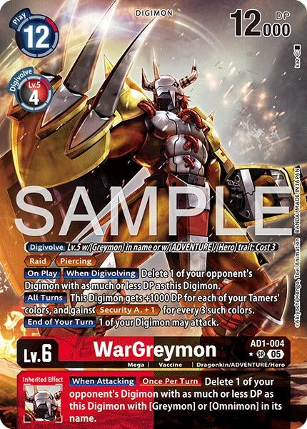 Image for WarGreymon - AD1-004 (Alternate Art) - Digimon Card Game
