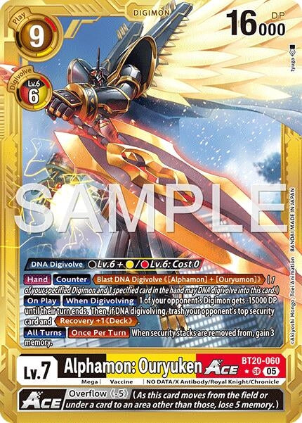 Image for Alphamon: Ouryuken ACE (Gold Border) - Digimon Card Game