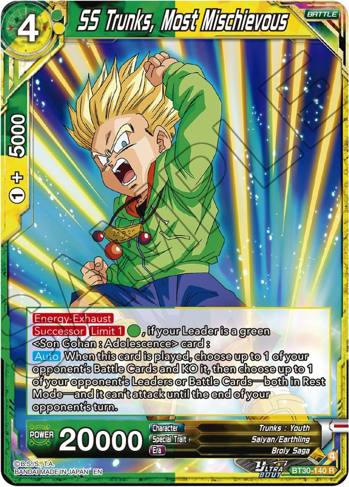 Image for SS Trunks, Most Mischievous - Dragon Ball Super: Masters