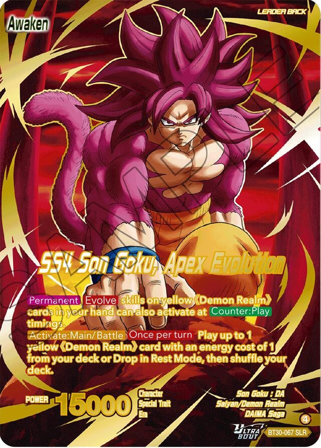 Image for SS4 Son Goku (Mini) // SS4 Son Goku, Apex Evolution (SLR) - Dragon Ball Super: Masters