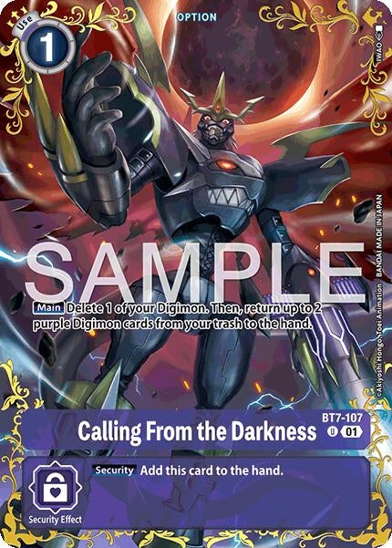 Image for Calling From the Darkness - BT7-107 (Alternate Art) - Digimon Card Game