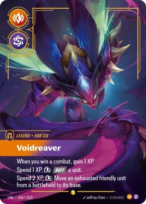Image for Kha'Zix, Voidreaver (Signature) - Riftbound: League of Legends Trading Card Game