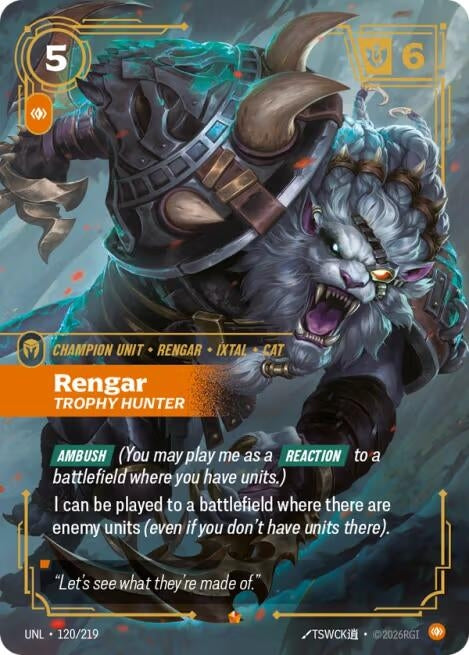 Image for Rengar, Trophy Hunter - Riftbound: League of Legends Trading Card Game