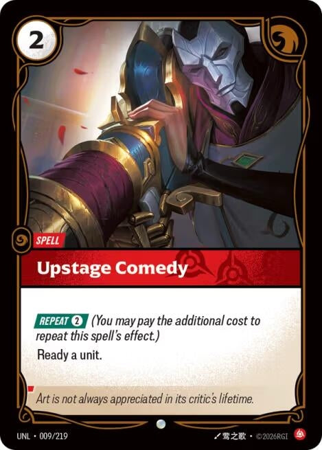 Image for Upstage Comedy - Riftbound: League of Legends Trading Card Game