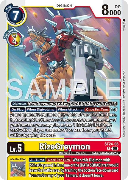 Image for RizeGreymon - Digimon Card Game