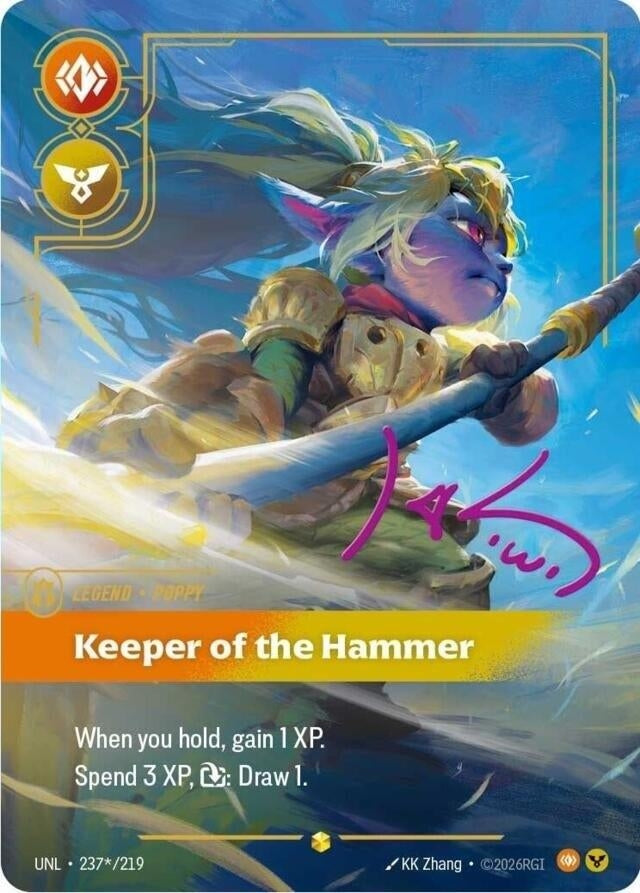 Image for Poppy, Keeper of the Hammer (Signature) - Riftbound: League of Legends Trading Card Game