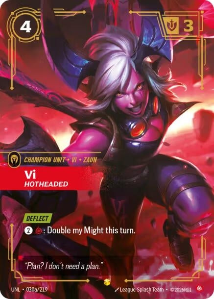Image for Vi, Hotheaded (Alternate Art) - Riftbound: League of Legends Trading Card Game
