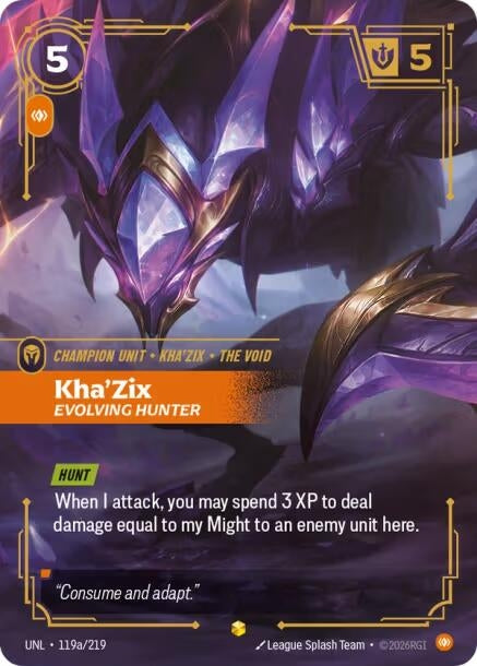Image for Kha'Zix, Evolving Hunter (Alternate Art) - Riftbound: League of Legends Trading Card Game