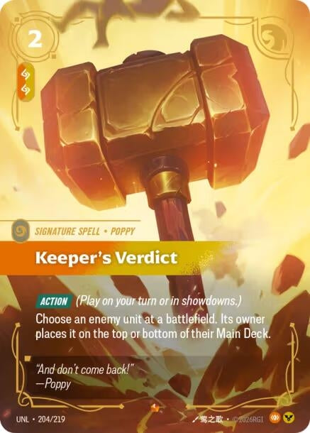 Image for Keeper's Verdict - Riftbound: League of Legends Trading Card Game