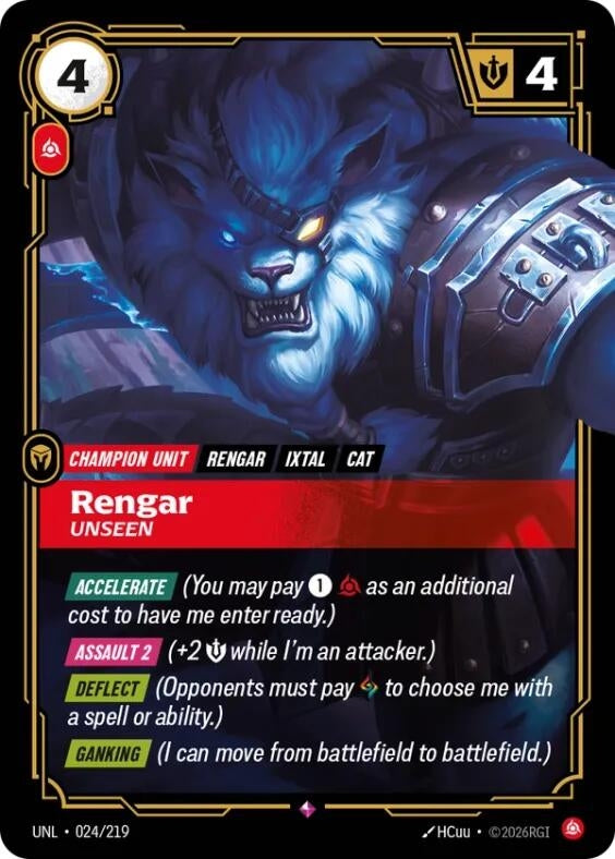 Image for Rengar, Unseen - Riftbound: League of Legends Trading Card Game